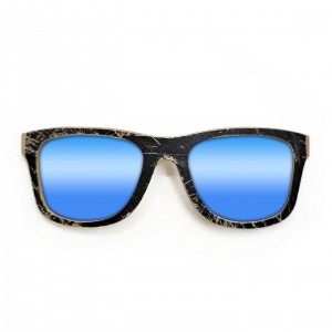 Wayfarer Style Recycled Wooden Skateboard Glasses (large)