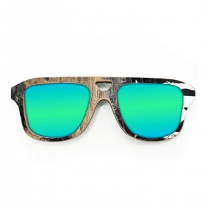 Aviator Style Recycled Wooden Skateboard Glasses