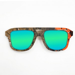 Aviator Style Recycled Wooden Skateboard Glasses