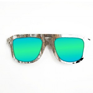 Aviator Style Recycled Wooden Skateboard Glasses