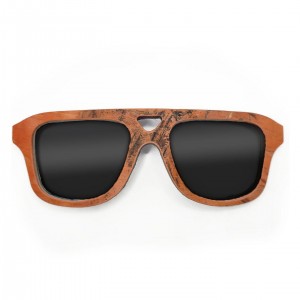 Aviator Style Recycled Wooden Skateboard Glasses