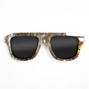 Aviator Style Recycled Wooden Skateboard Glasses