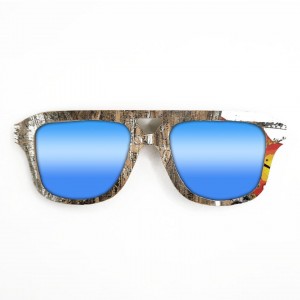 Aviator Style Recycled Wooden Skateboard Glasses